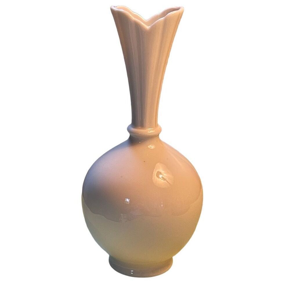 Vintage Lenox Classic Bulbous Bud Vase fluted top old label.